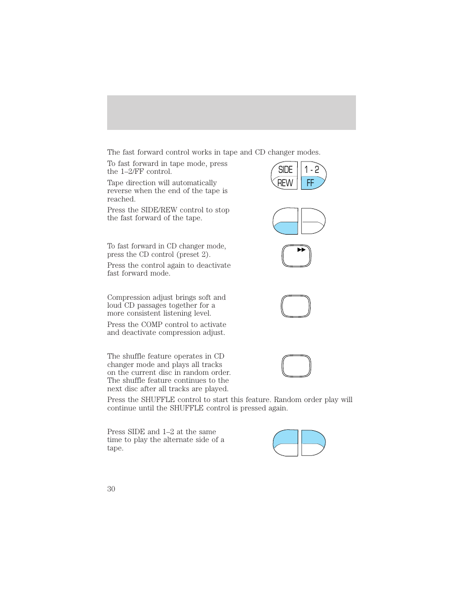 Controls and features | FORD 1999 F-150 User Manual | Page 30 / 232