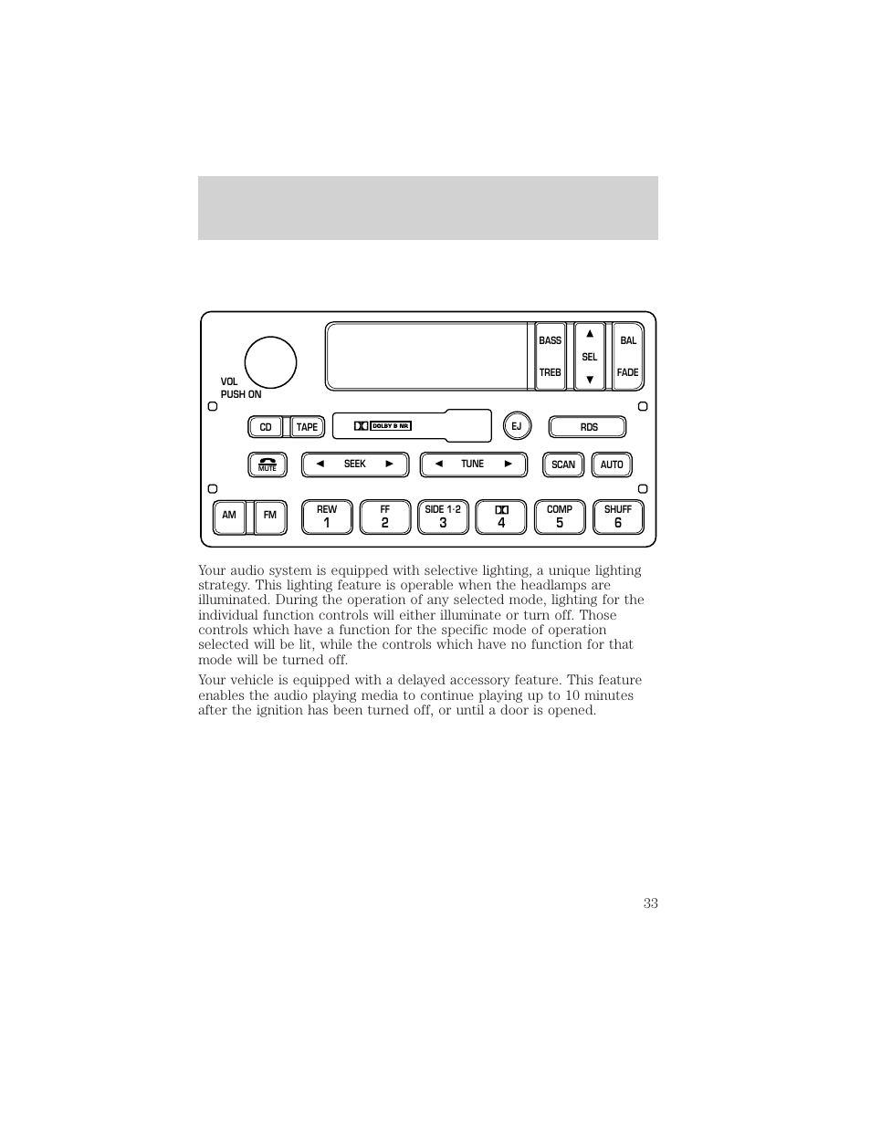 Controls and features | FORD 1999 F-150 User Manual | Page 33 / 232