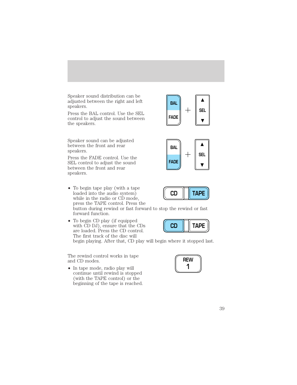 Controls and features | FORD 1999 F-150 User Manual | Page 39 / 232
