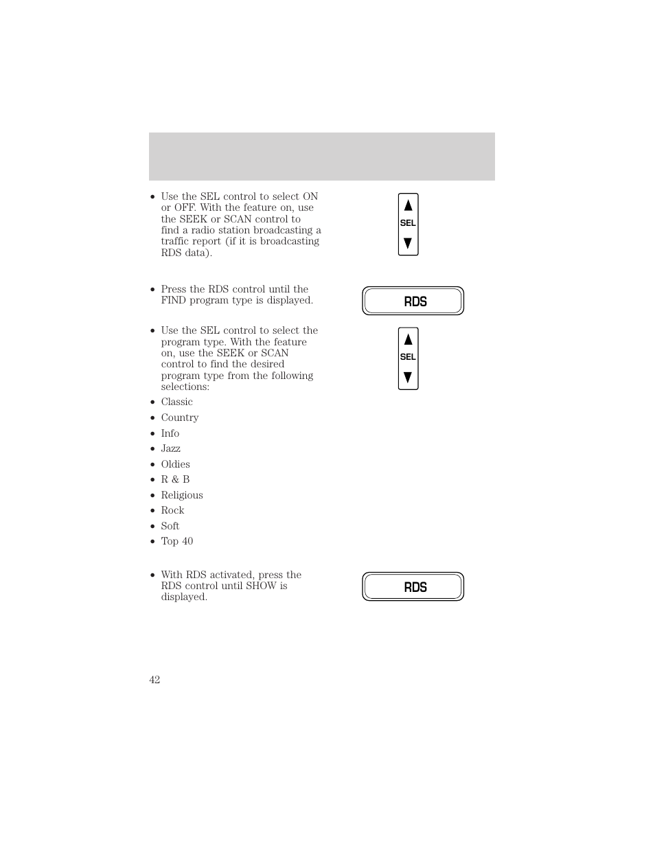 Controls and features | FORD 1999 F-150 User Manual | Page 42 / 232