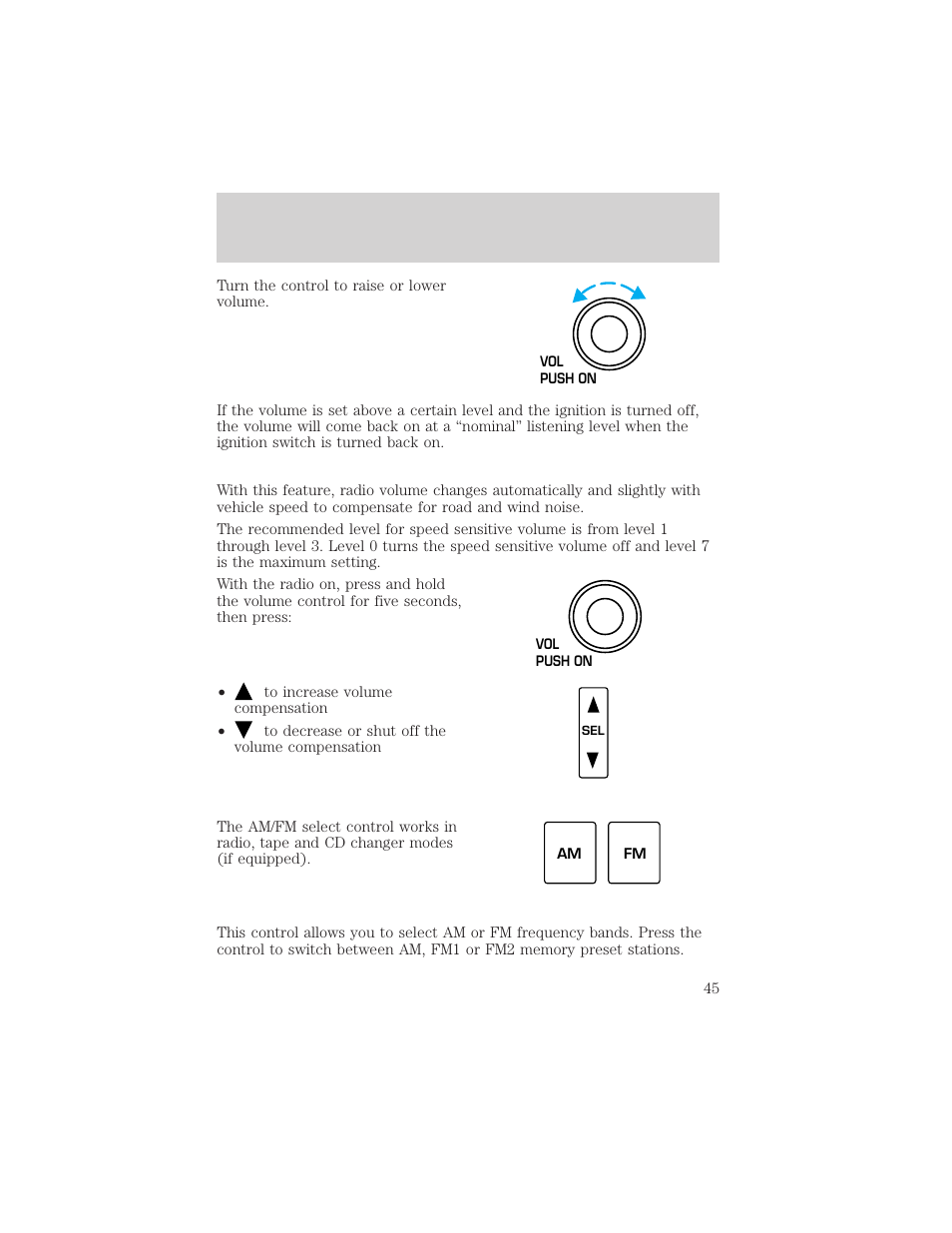 Controls and features | FORD 1999 F-150 User Manual | Page 45 / 232