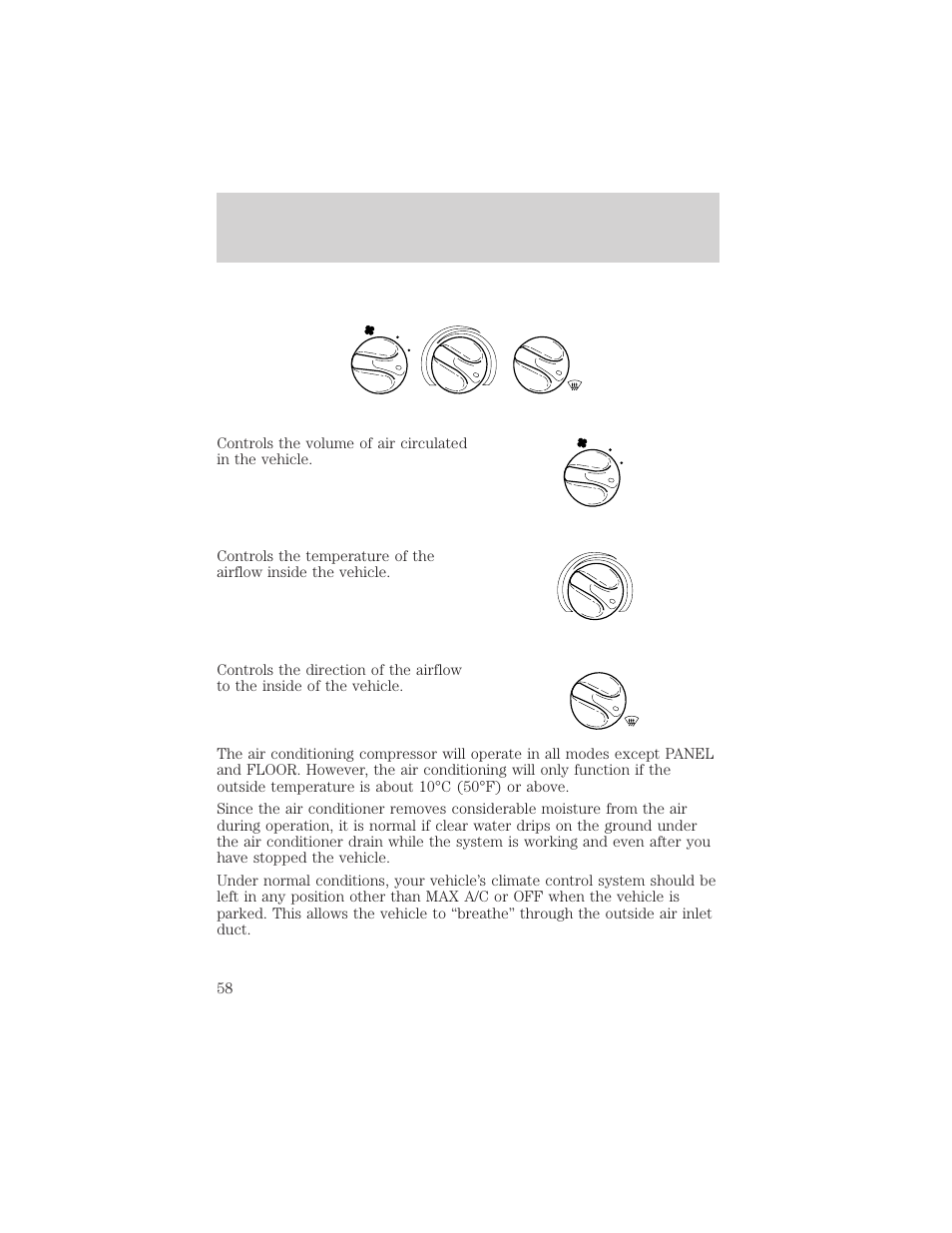 Controls and features | FORD 1999 F-150 User Manual | Page 58 / 232