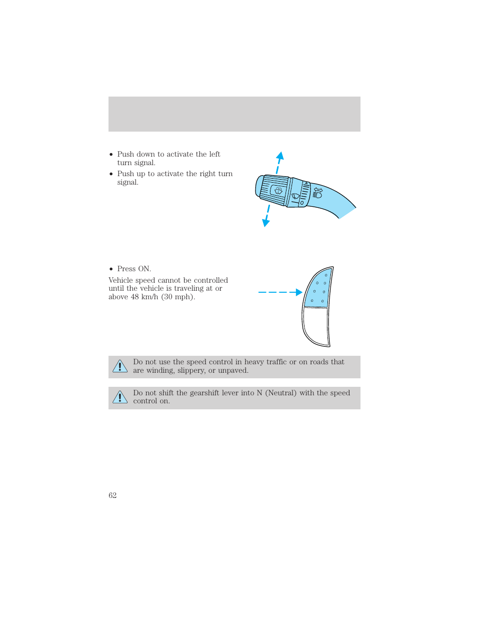 Controls and features | FORD 1999 F-150 User Manual | Page 62 / 232