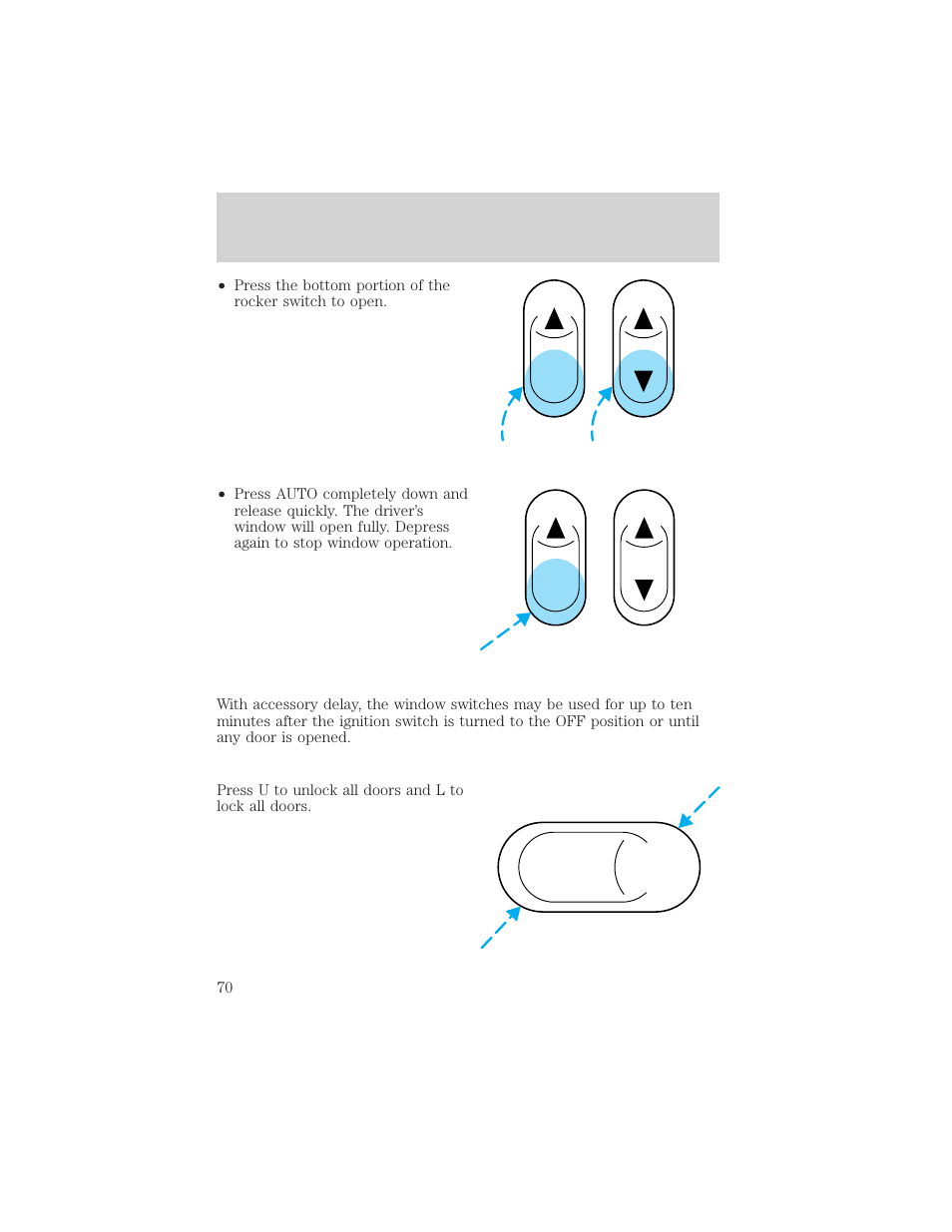 FORD 1999 F-150 User Manual | Page 70 / 232