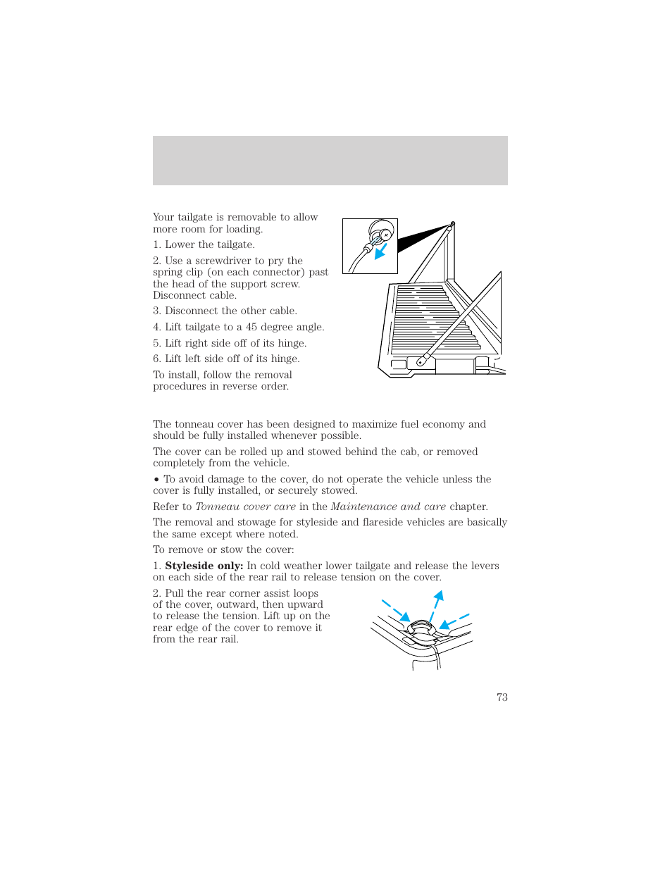 Controls and features | FORD 1999 F-150 User Manual | Page 73 / 232