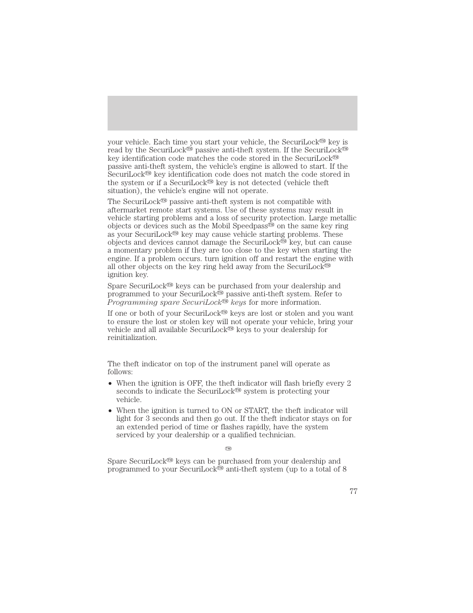 Controls and features | FORD 1999 F-150 User Manual | Page 77 / 232