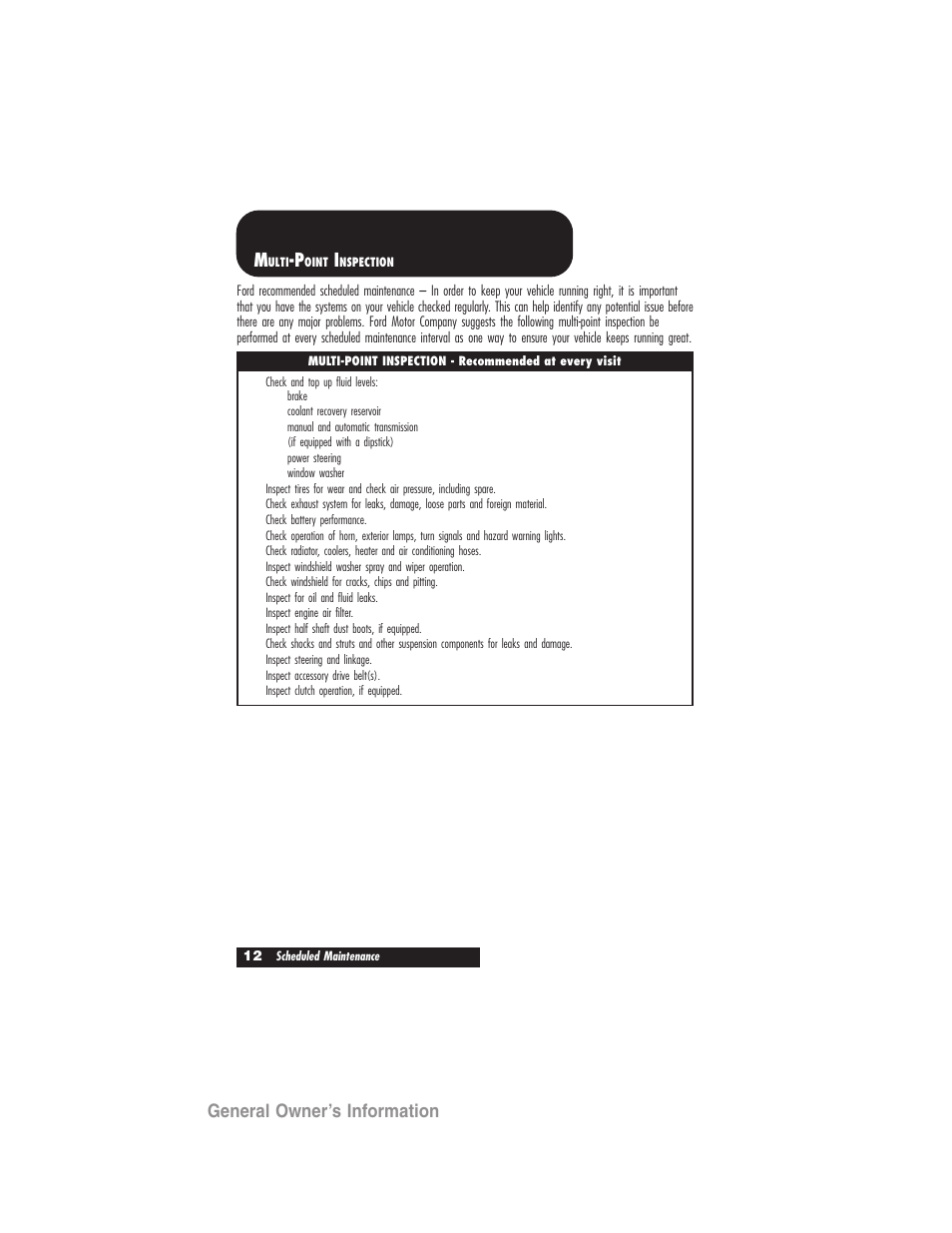 General owner’s information | FORD 2007 User Manual | Page 12 / 48