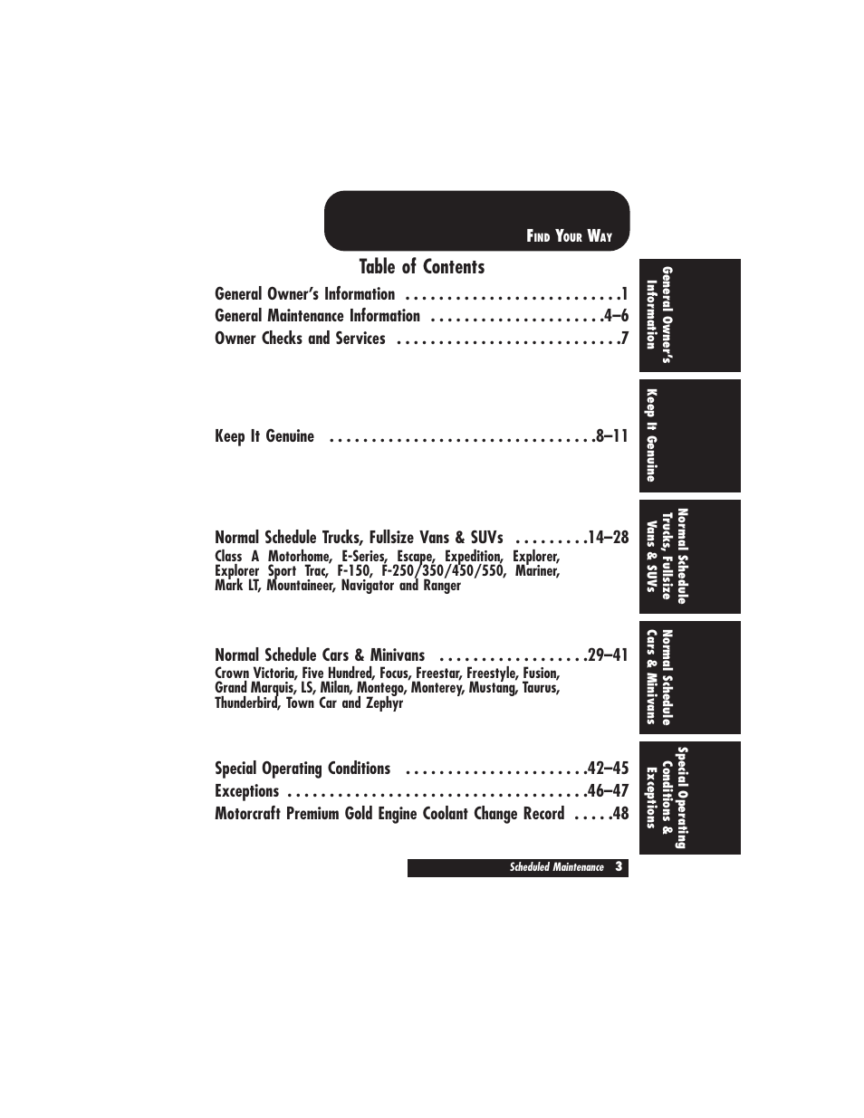 FORD 2007 User Manual | Page 3 / 48