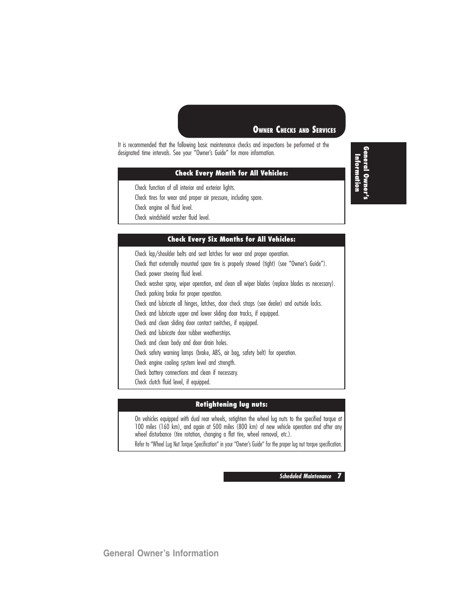 General owner’s information | FORD 2007 User Manual | Page 7 / 48
