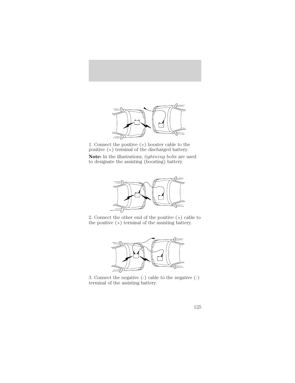 Roadside emergencies | FORD 1999 Mustang User Manual | Page 125 / 216