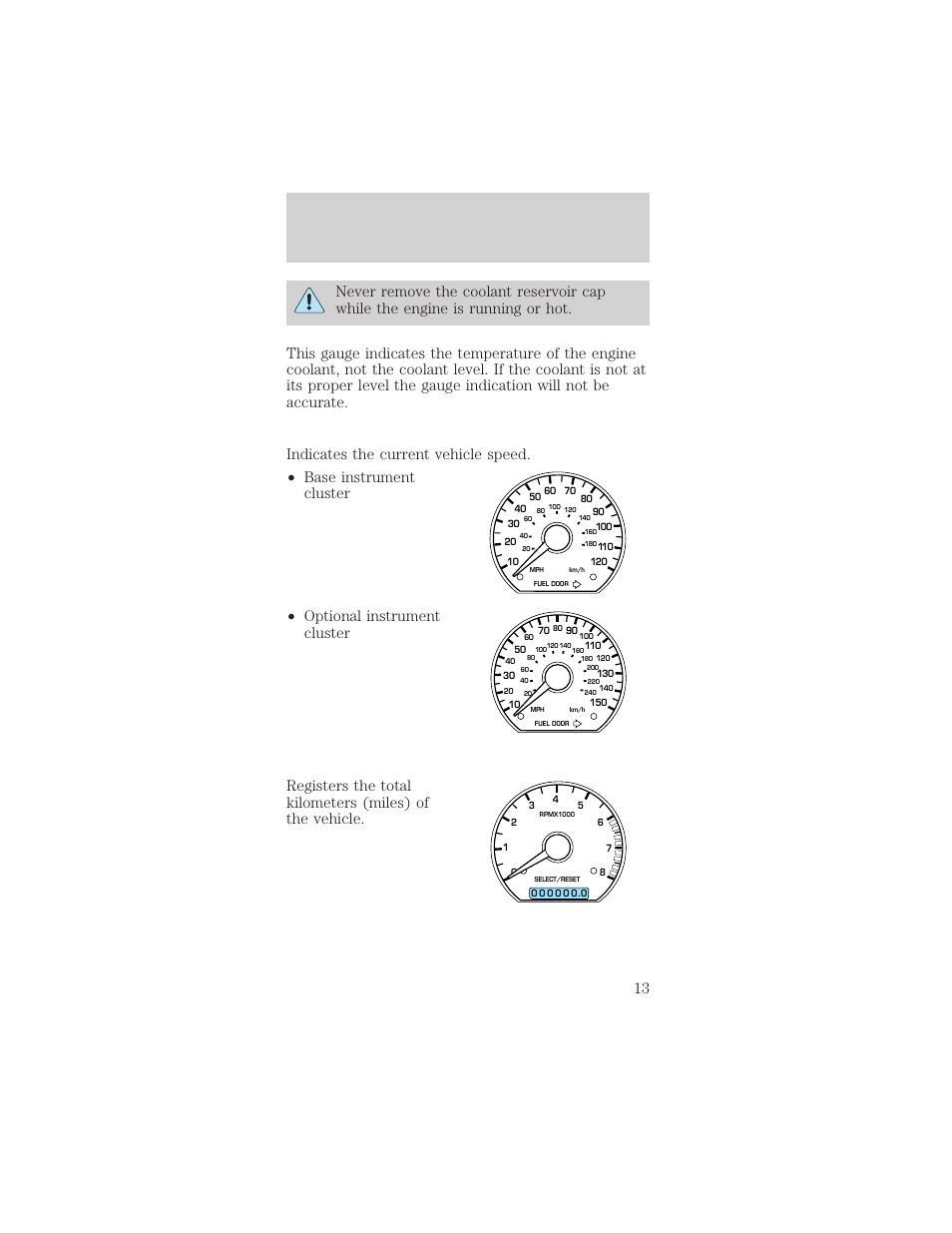 Instrumentation | FORD 1999 Mustang User Manual | Page 13 / 216