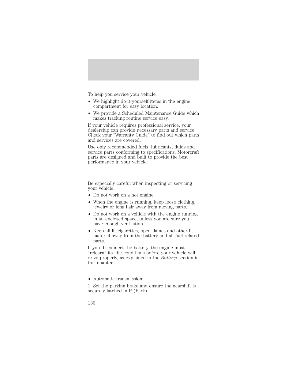 Maintenance and care | FORD 1999 Mustang User Manual | Page 130 / 216