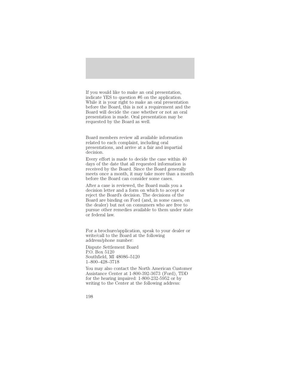 Customer assistance | FORD 1999 Mustang User Manual | Page 198 / 216