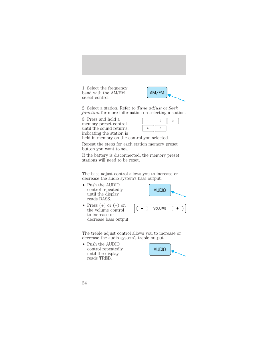 Controls and features | FORD 1999 Mustang User Manual | Page 24 / 216