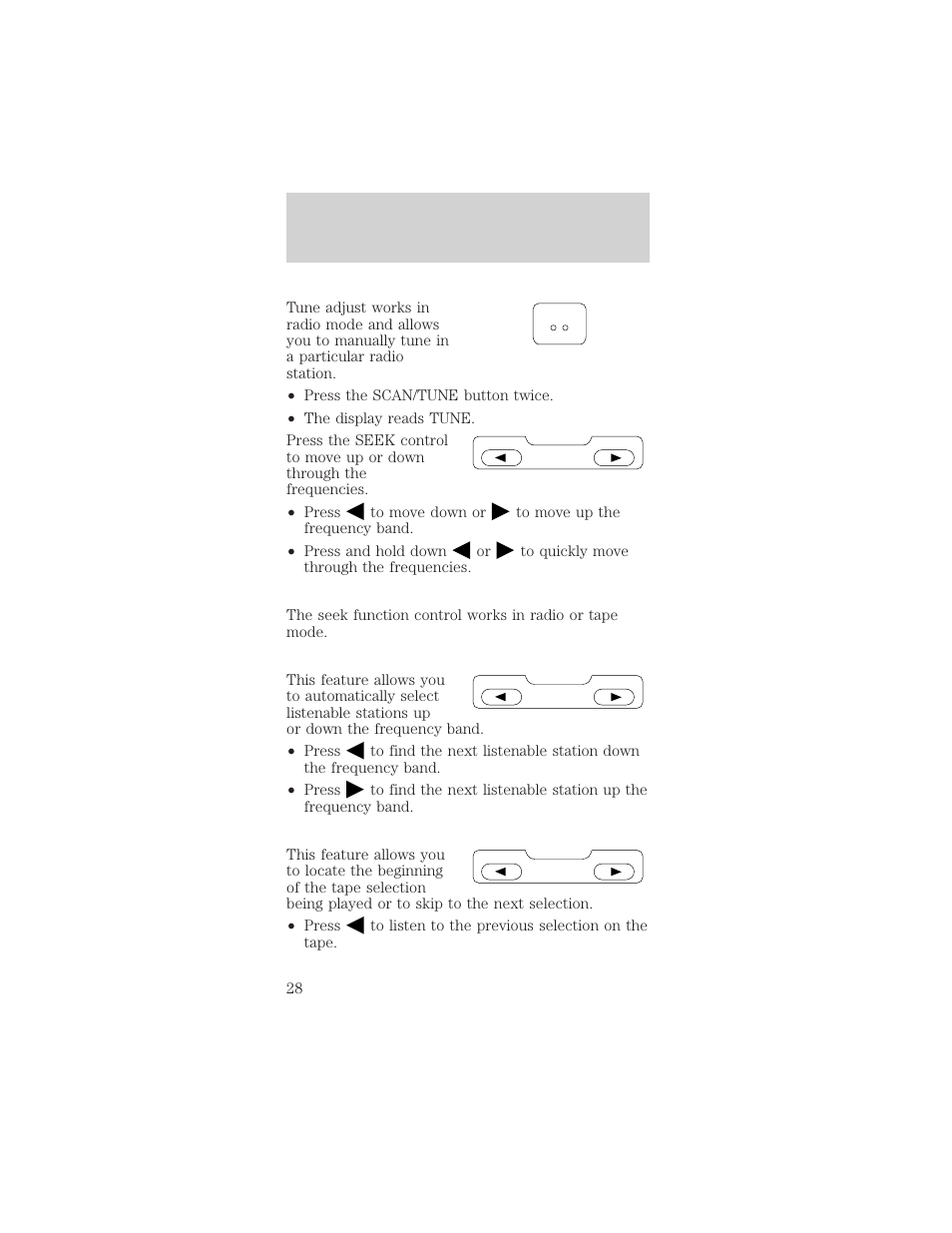 Controls and features | FORD 1999 Mustang User Manual | Page 28 / 216