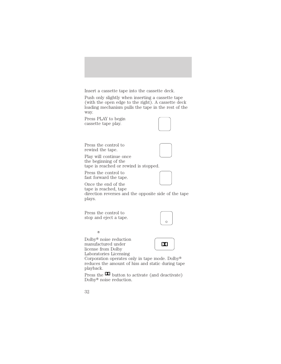 Controls and features | FORD 1999 Mustang User Manual | Page 32 / 216