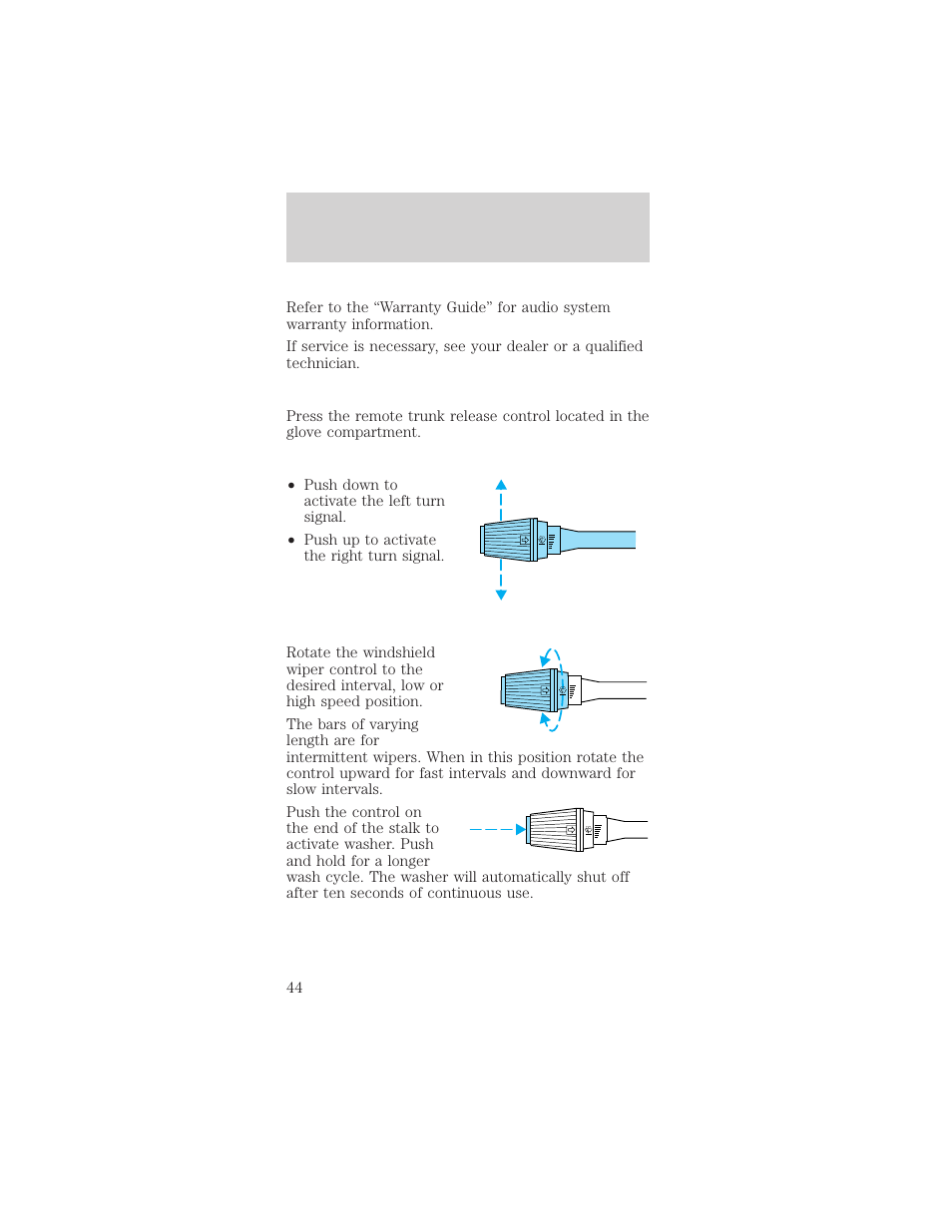 Controls and features | FORD 1999 Mustang User Manual | Page 44 / 216