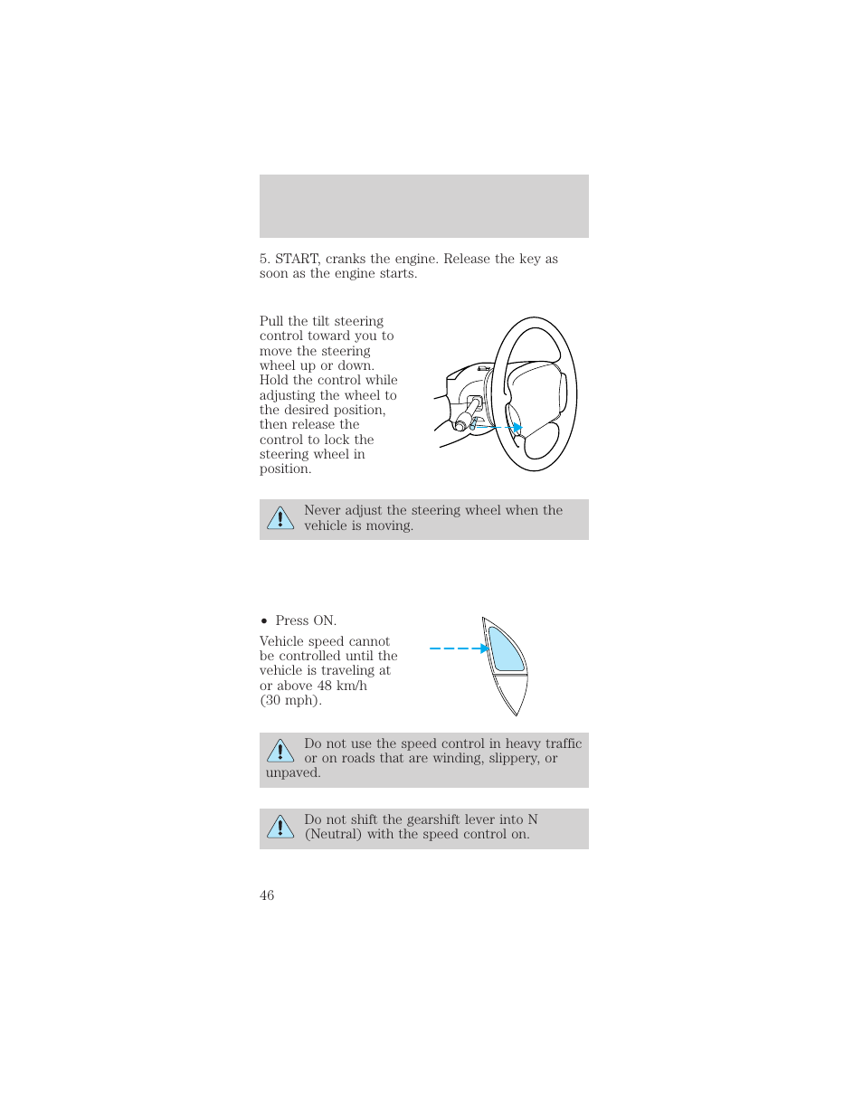 Controls and features | FORD 1999 Mustang User Manual | Page 46 / 216