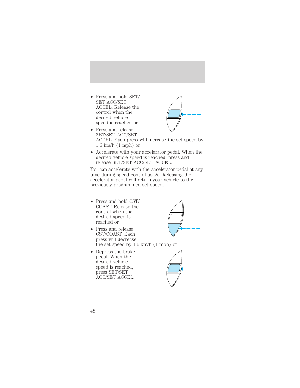 Controls and features | FORD 1999 Mustang User Manual | Page 48 / 216