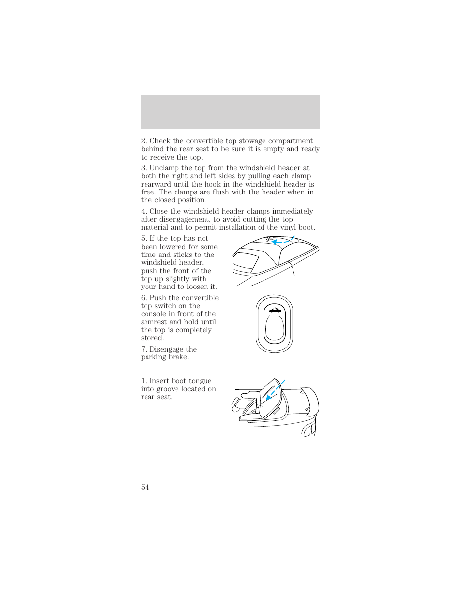 Controls and features | FORD 1999 Mustang User Manual | Page 54 / 216