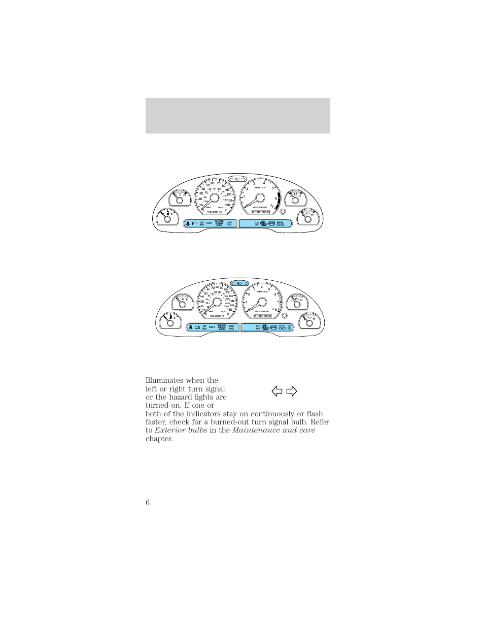 Instrumentation | FORD 1999 Mustang User Manual | Page 6 / 216