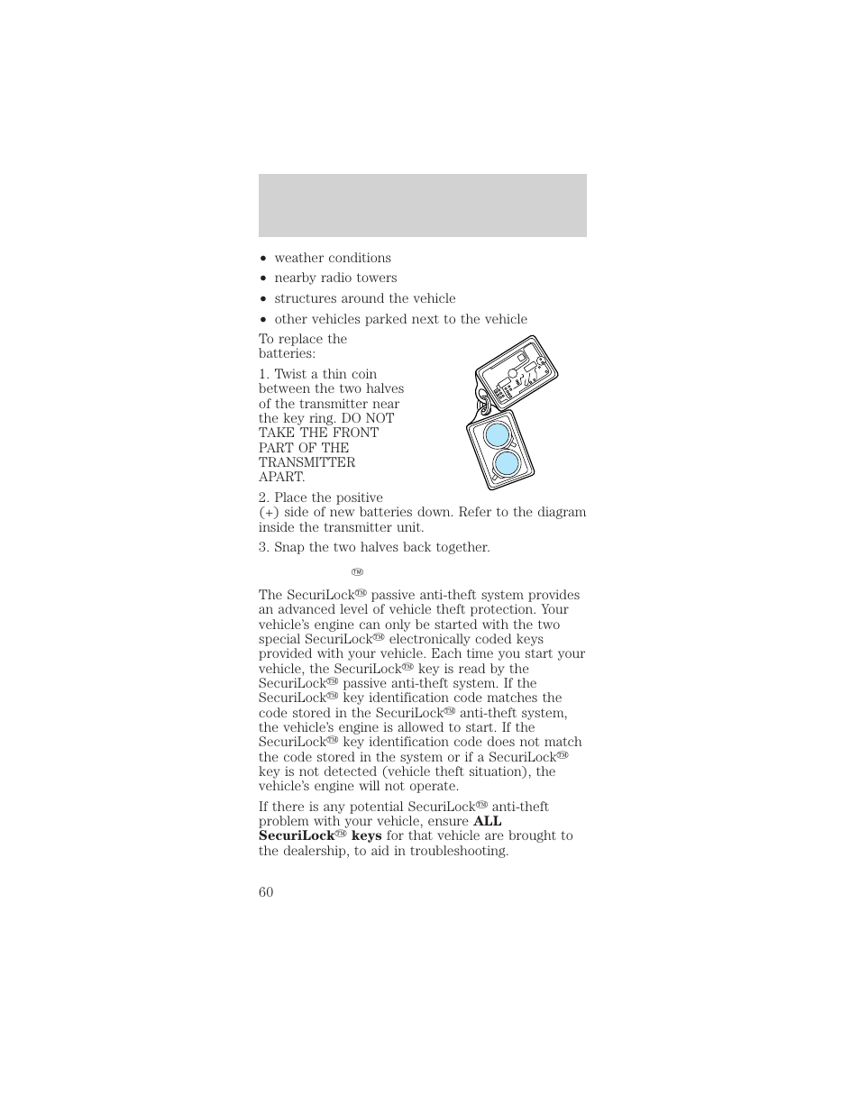 Controls and features | FORD 1999 Mustang User Manual | Page 60 / 216