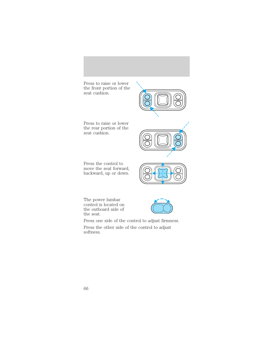 Seating and safety restraints | FORD 1999 Mustang User Manual | Page 66 / 216