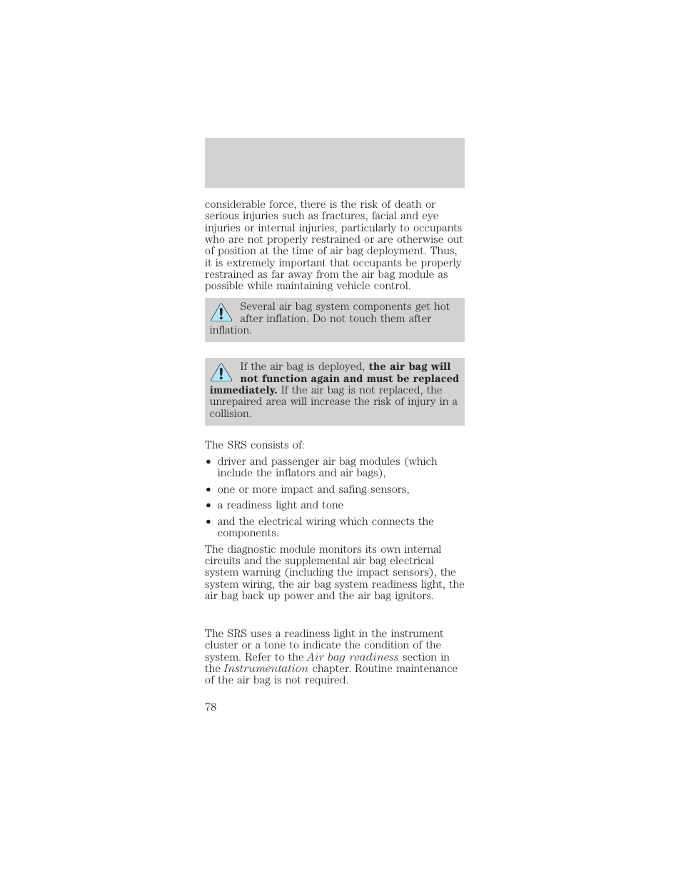 Seating and safety restraints | FORD 1999 Mustang User Manual | Page 78 / 216