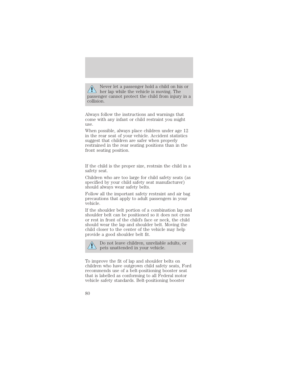 Seating and safety restraints | FORD 1999 Mustang User Manual | Page 80 / 216