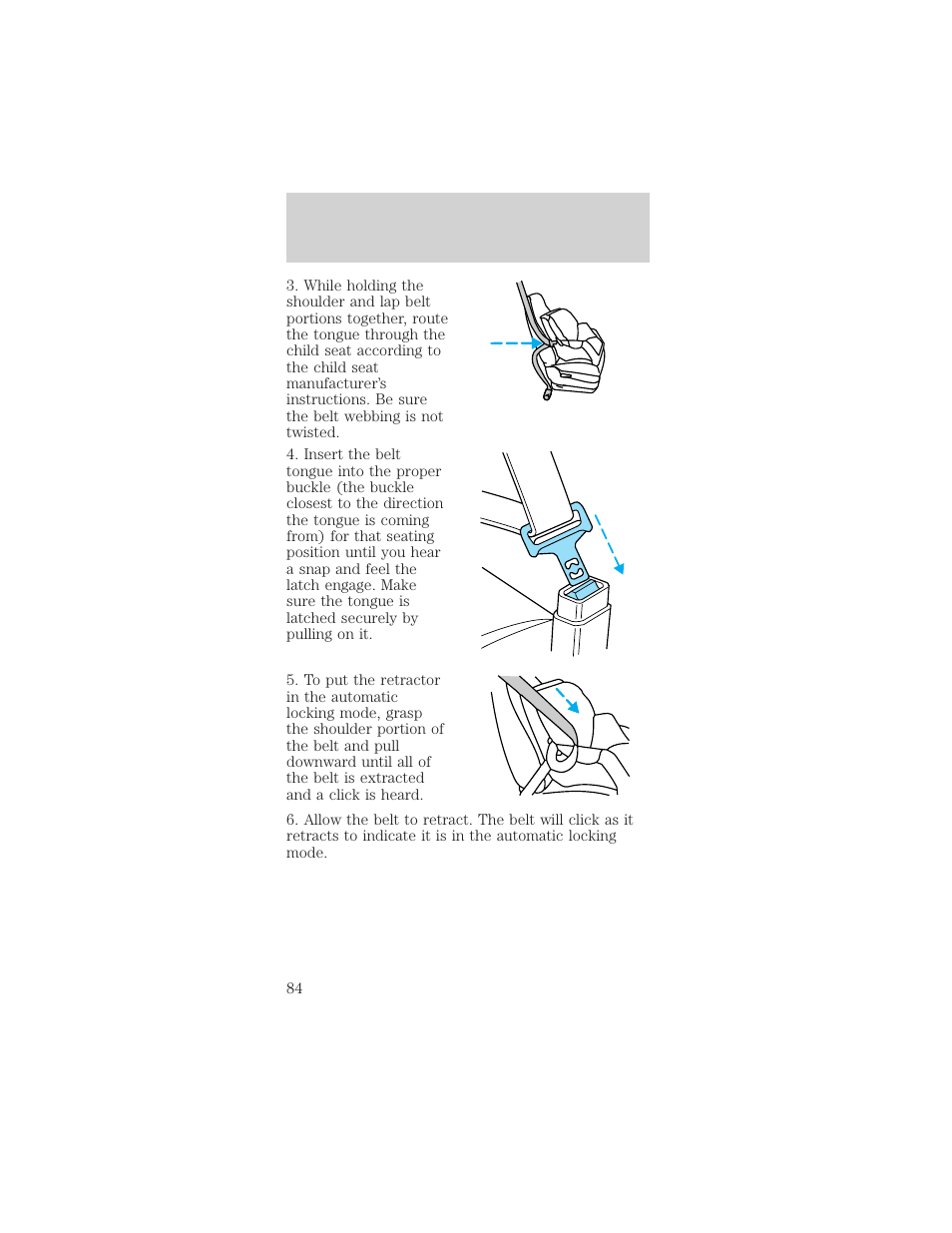 Seating and safety restraints | FORD 1999 Mustang User Manual | Page 84 / 216