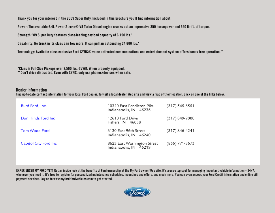 FORD 09 F-Series User Manual | Page 2 / 23
