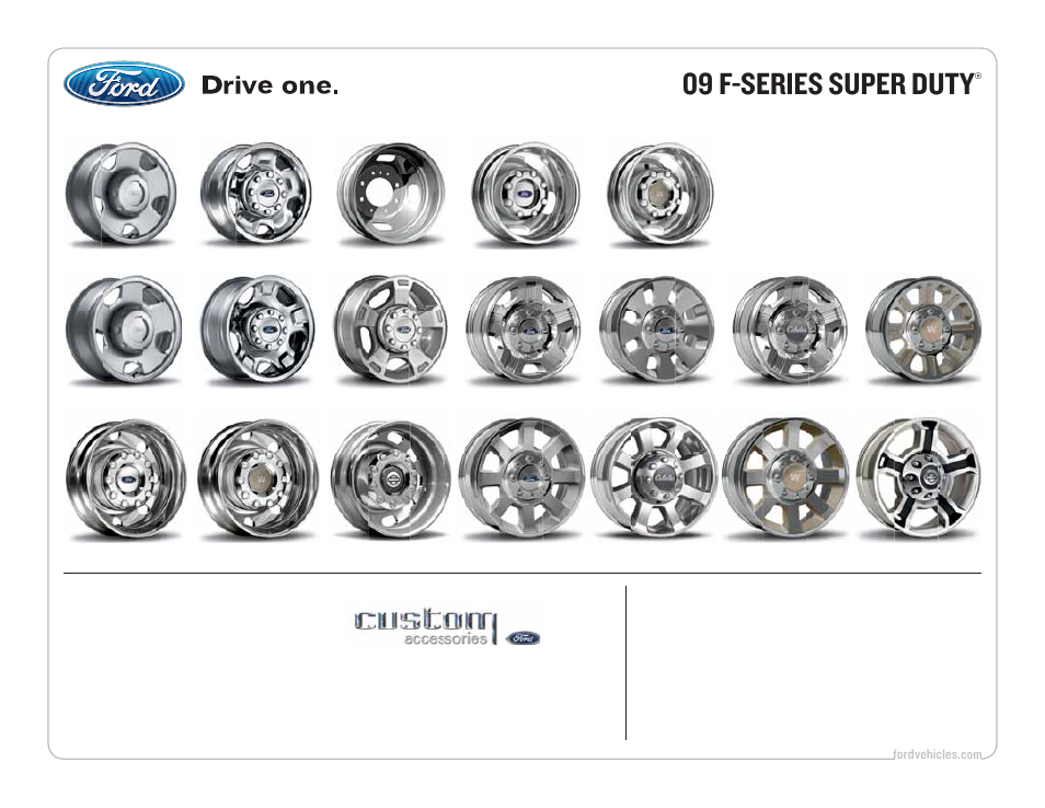 09 f-series super duty, Wheels, Customize your super duty | FORD 09 F-Series User Manual | Page 22 / 23