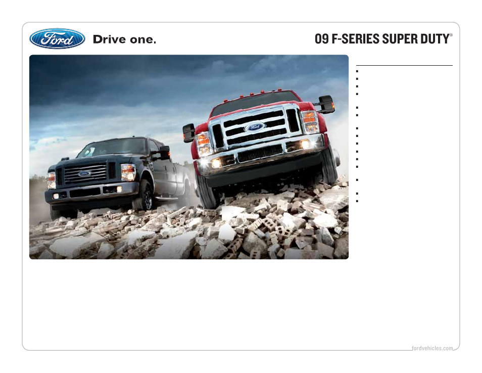 09 f-series super duty, Willing and able, Always ready | Superiority | FORD 09 F-Series User Manual | Page 3 / 23