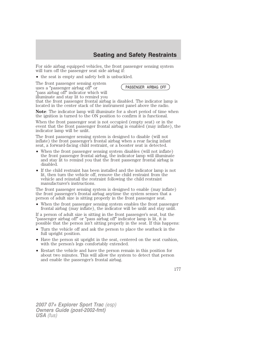 Seating and safety restraints | FORD 2004 User Manual | Page 177 / 360