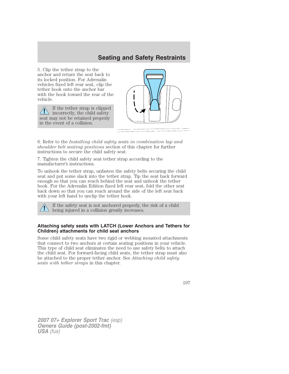Seating and safety restraints | FORD 2004 User Manual | Page 197 / 360