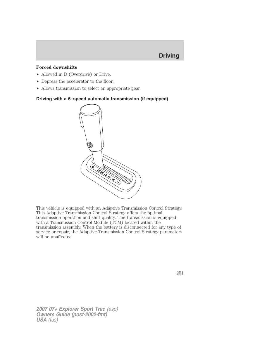 Driving | FORD 2004 User Manual | Page 251 / 360