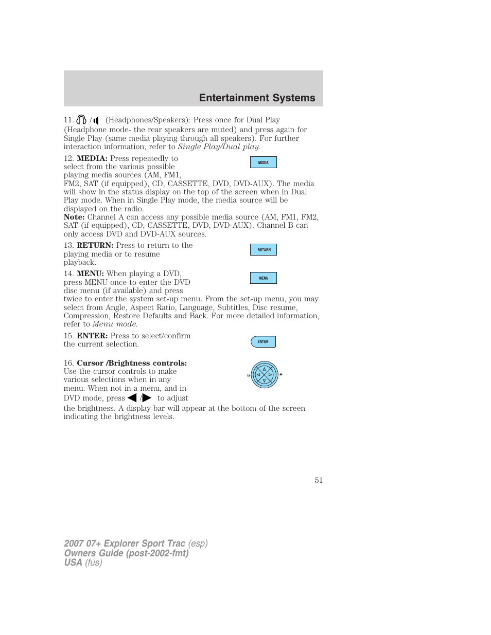 Entertainment systems | FORD 2004 User Manual | Page 51 / 360
