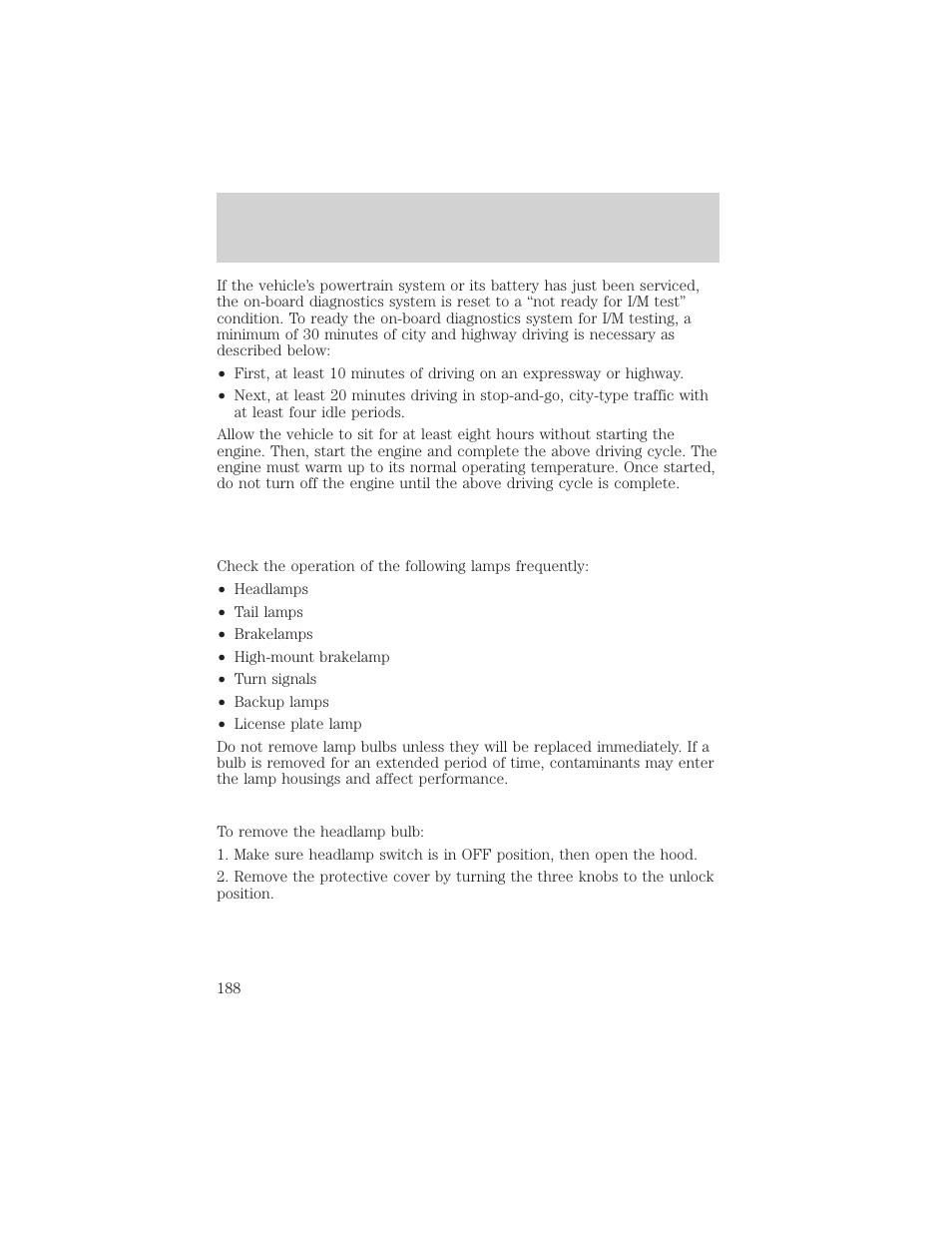 Maintenance and care | FORD 2000 Crown Victoria User Manual | Page 188 / 224