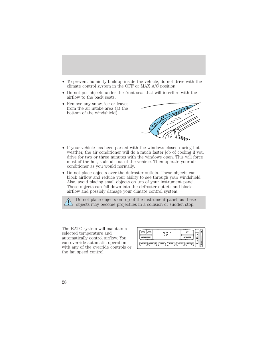 Controls and features | FORD 2000 Crown Victoria User Manual | Page 28 / 224