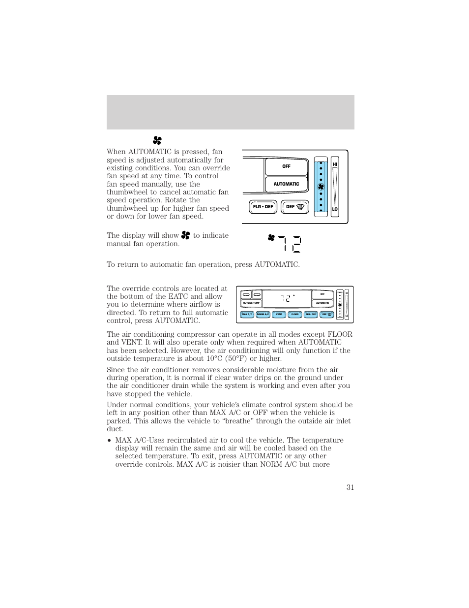 Controls and features | FORD 2000 Crown Victoria User Manual | Page 31 / 224