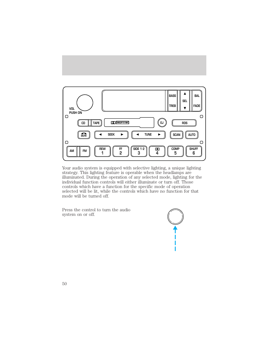 Controls and features | FORD 2000 Crown Victoria User Manual | Page 50 / 224