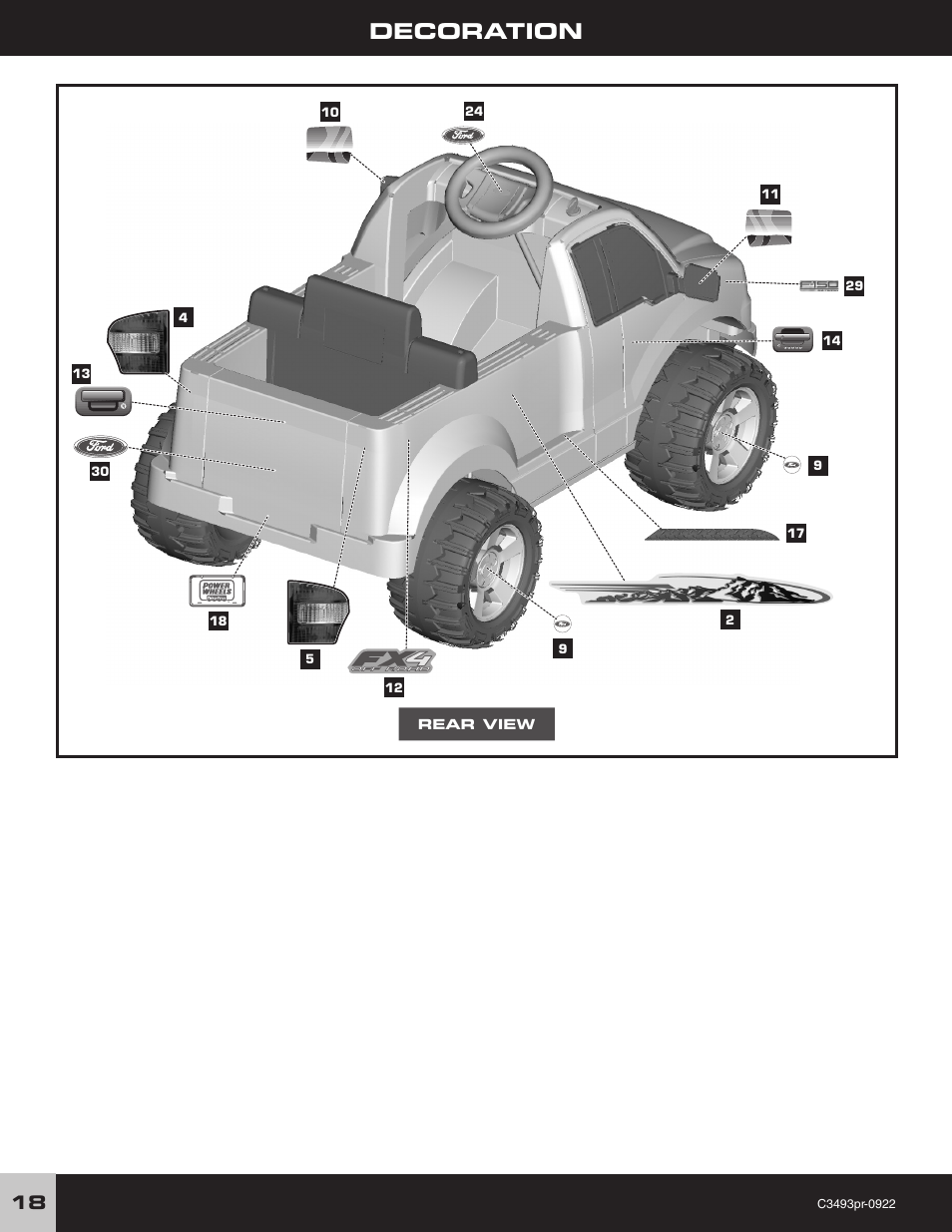 Decoration | FORD F-150 C3493 User Manual | Page 18 / 28