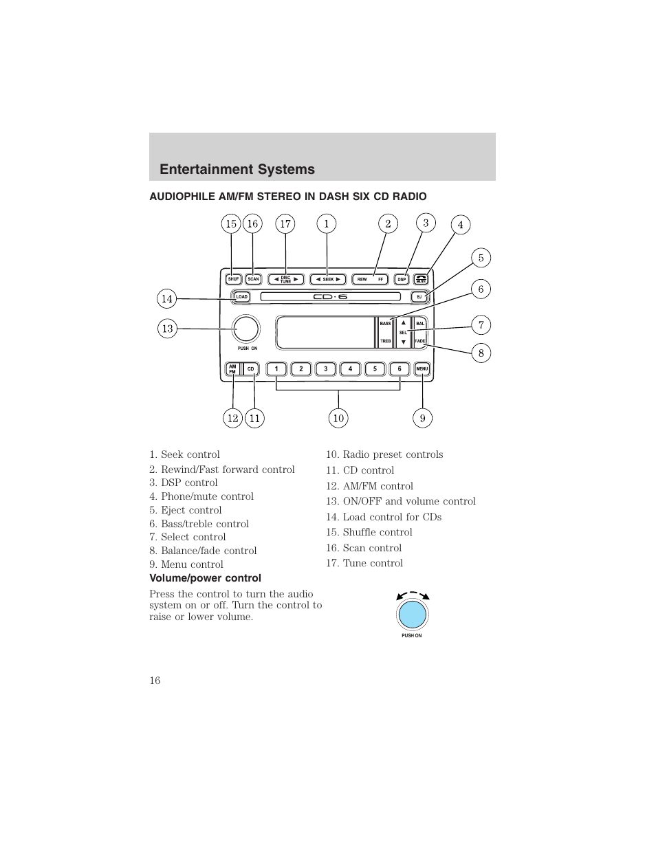 Entertainment systems | FORD 2002 Thunderbird User Manual | Page 16 / 232