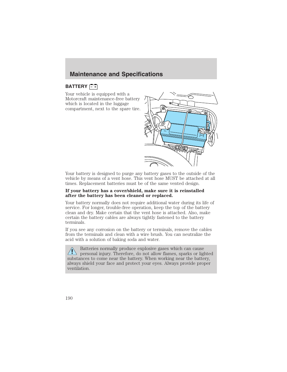 Maintenance and specifications | FORD 2002 Thunderbird User Manual | Page 190 / 232