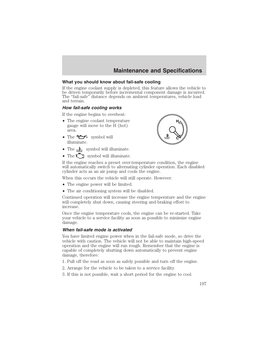 Maintenance and specifications | FORD 2002 Thunderbird User Manual | Page 197 / 232