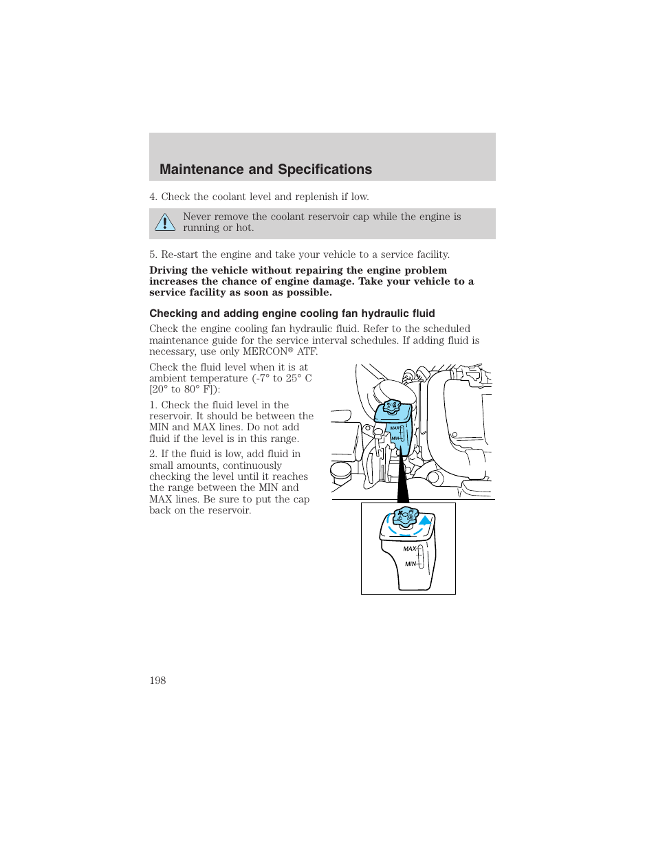Maintenance and specifications | FORD 2002 Thunderbird User Manual | Page 198 / 232