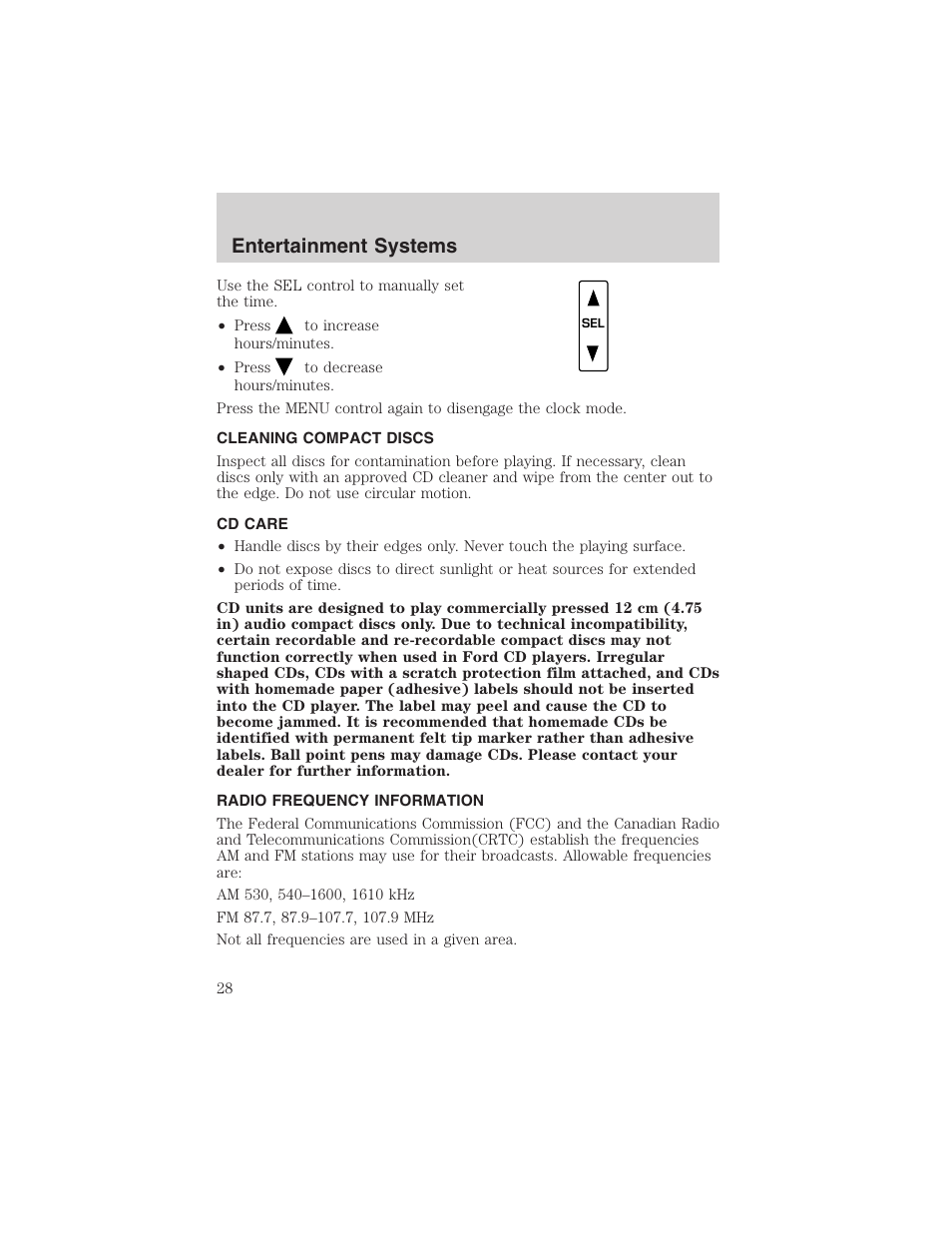 Entertainment systems | FORD 2002 Thunderbird User Manual | Page 28 / 232