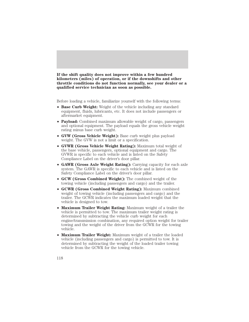 Driving | FORD 2000 E-150 User Manual | Page 118 / 232
