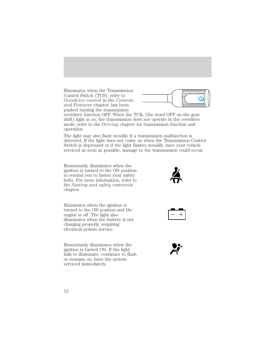 Instrumentation | FORD 2000 E-150 User Manual | Page 12 / 232