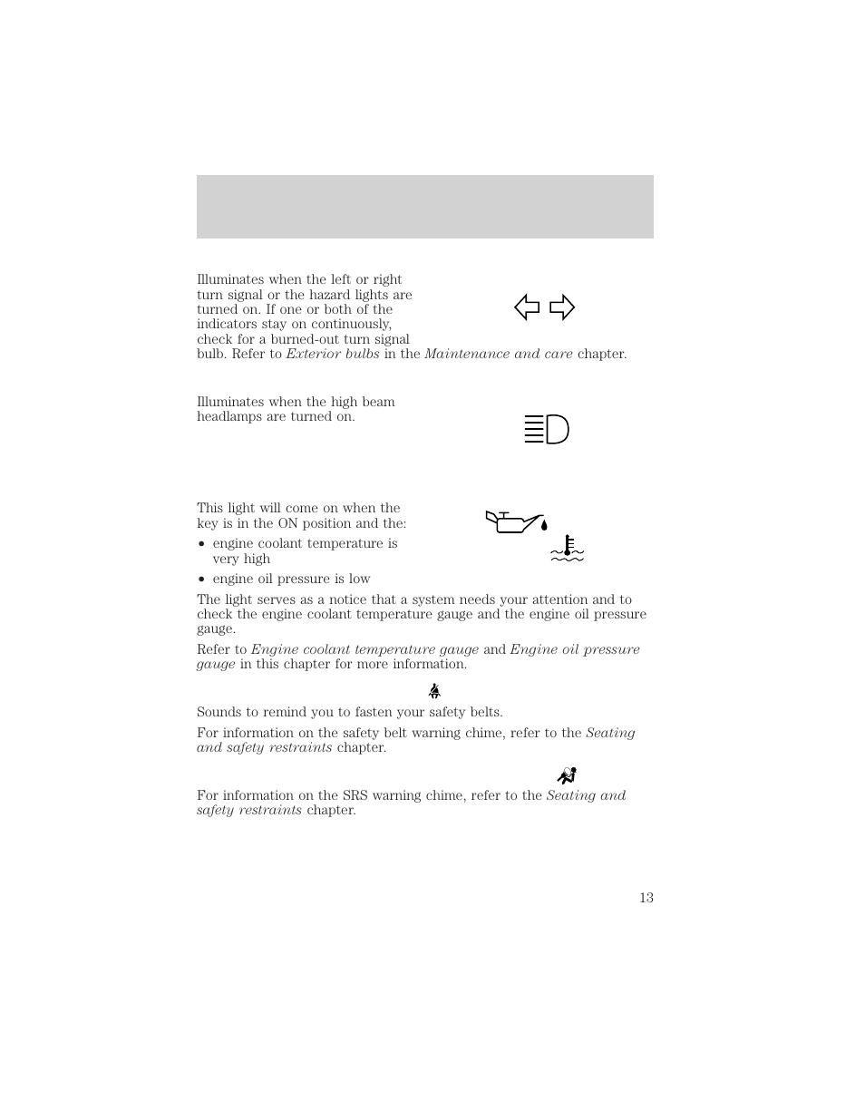 Instrumentation | FORD 2000 E-150 User Manual | Page 13 / 232